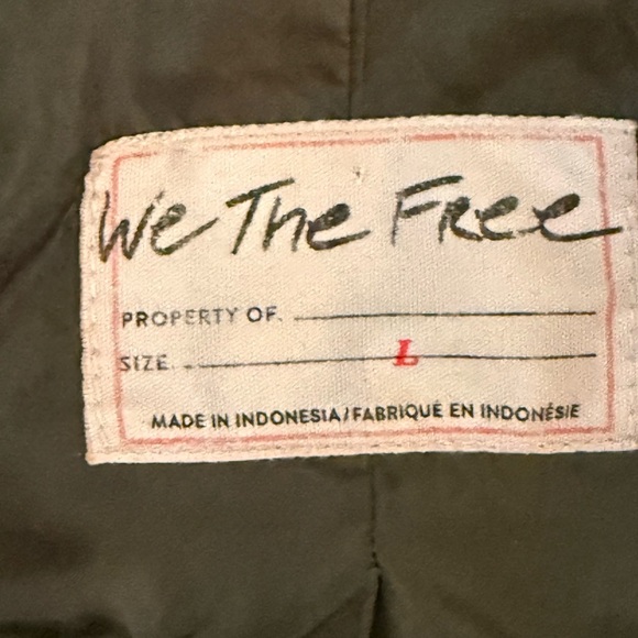 Free People We The Free Here Right Now Green Bomber Jacket, size Large - Picture 8 of 13